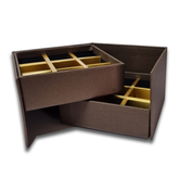 2Tier High Quality Empty Chocolate Gift Box 18 Cavities (12x12x8 Cms) 6Pc Pack - Brown